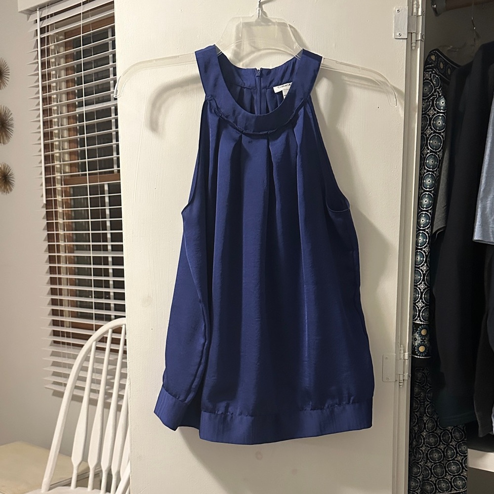 Calvin Klein Collection Royal Blue Blouse